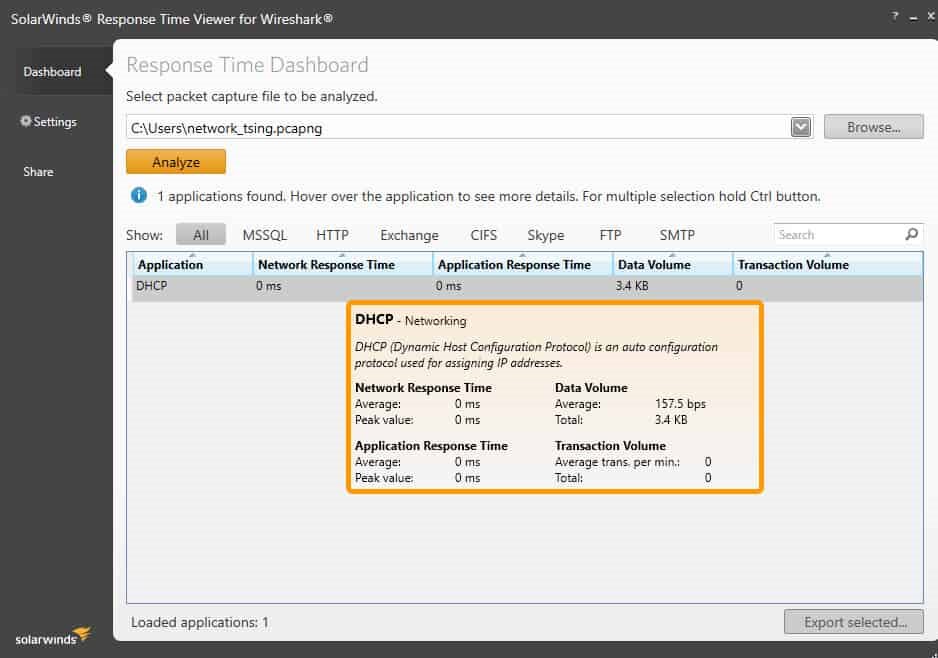 wireshark https application response time